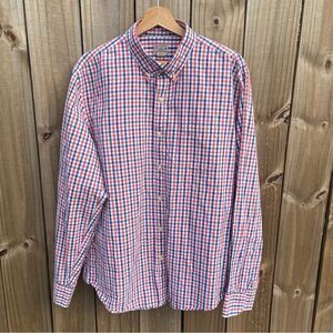 J.Crew Button Cotton Down Shirt in Checkered red white and blue